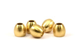 10 Raw Brass Industrial End Beads, (12x13x7 Mm) D0070