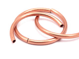 Copper Noodle Tubes - 10 Raw Copper Semi Circle Tubes (4x52mm) D0455