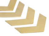 8 Raw Brass Chevron Blanks (50x15x0.80mm) A0834--n0607