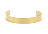Brass Cuff Bracelet - 2 Raw Brass Cuff Bracelet Blank Bangles With 2 Holes (10x145x0.80mm) Brc062