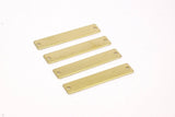 Rectangle Brass Blanks, 24 Raw Brass Rectangle Stamping Blanks, Pendants With 2 Holes (40x8x0.80mm) A0841