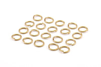 8mm Jump Ring - 100 Raw Brass Jump Rings (8mm) A0369