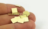 Brass Square Blank, 100 Raw Brass Square Blanks Without Holes (7mm) B0198