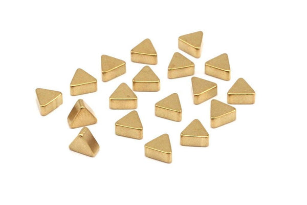 Brass Earring Finding, 50 Raw Brass Triangle Blanks (4x2.5mm) Y073