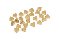 Brass Earring Finding, 50 Raw Brass Triangle Blanks (4x2.5mm) Y073