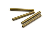 Bronze Metal Tube, 50 Antique Bronze Tone Copper Tube Spacer Bead ,charms,findings (20x2mm) K194