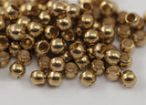 Spacer Ball Bead, 40 Raw Brass Spacer Ball Beads , Findings (5mm) Brs 0103 B0032