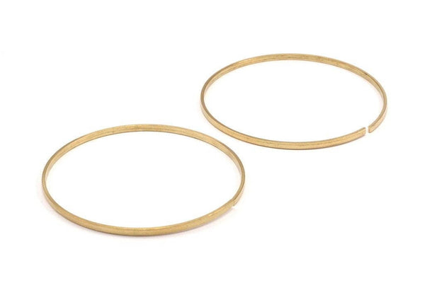 Wire Bracelet Setting , 5 Raw Brass Wire Bracelet (55mm) V004
