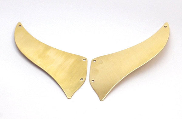 Brass Set Choker - 1 Set 2 Raw Brass Collars With 3 Holes (100x0.80mm) D0172
