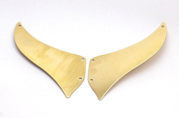 Brass Set Choker - 1 Set 2 Raw Brass Collars With 3 Holes (100x0.80mm) D0172