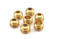 5 Raw Brass Beads, Findings (12x9mm) D0155