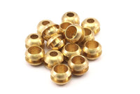 5 Raw Brass Beads, Findings (12x9mm) D0155