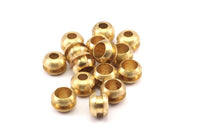 5 Raw Brass Beads, Findings (12x9mm) D0155