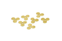 Flower Bead Caps, 100 Raw Brass Flower Bead Caps, Discs, Findings (8mm) Brs 636 A0489