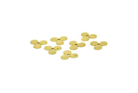 Flower Bead Caps, 100 Raw Brass Flower Bead Caps, Discs, Findings (8mm) Brs 636 A0489