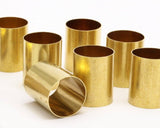 Brass Tube Beads, 10 Raw Brass Tubes (16x20mm) Bs 1489