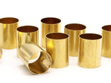 Brass Tube Beads, 10 Raw Brass Tubes (16x20mm) Bs 1489