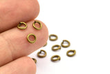 5mm Jump Ring - 300 Antique Brass Round Jump Ring Connectors Findings (5x1mm) A0376