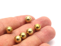 20 Raw Brass Ball Beads Without Holes 8 Mm Bs-1095--r005