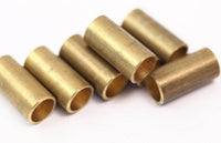 Brass Tube Beads,10 Raw Brass Industrial Tube Findings, (20x10mm) Brc177--r024