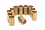 Brass Tube Bead, 50 Raw Brass Industrial Tubes Findings (12x7mm) A0713