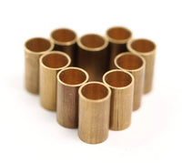 Brass Tube Bead, 50 Raw Brass Industrial Tubes Findings (12x7mm) A0713