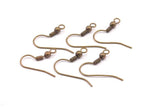 Antique Brass Hooks, 100 Antique Brass Ear Wires, Earring Findings (20mm) A0923