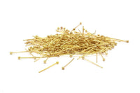 Brass Ball Pin, 100 Raw Brass Ball Pins (20mm) Brc223