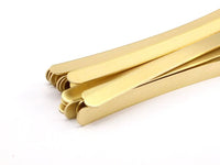 Bras Stamping Blank, Bar, 5 Raw Brass Bracelet Stamping Blanks ( 8x145x1mm) D0278