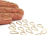 Brass Wire Drops, 30 Raw Brass Wire Drops (19x1mm) Bs 1206 A0852