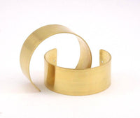 Raw Brass Cuff - 2 Raw Brass Cuff Bracelet Bangle With 2 Holes (150x25x0.80mm) T115