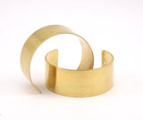 Raw Brass Cuff - 2 Raw Brass Cuff Bracelet Bangle With 2 Holes (150x25x0.80mm) T115