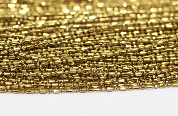 Ball Chain, Link Chain, Brass Chain, 5 M (1mm) Raw Brass Chain - ( Z087 )
