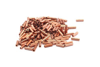 100 Pcs 7x2mm Raw Copper Tone Brass Tube Spacer Bead ,charms,findings Sc-18 A0663
