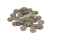 Brass Connector Ring, 100 Antique Brass Tags, Connector Rings (6mm) Pen 79 K005