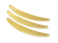 Brass Choker Pendant - 5 Raw Brass Choker Pendants With 2 Holes (66x9mm) Brs 169-56 (b0006)