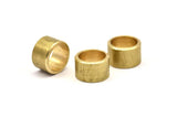 Brass Industrial Tube, 12 Raw Brass Tube Beads (14x9mm) D0429
