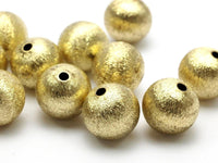 12 Raw Brass Ball Beads 14 Mm Bs-1085--n572