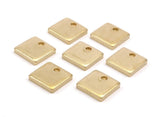 Brass Square Charm, 6 Raw Brass Squares (15x3mm) Y206