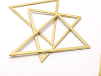 3 Raw Brass Triangles (53x53x40mm) Bs-1307