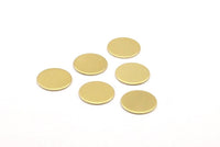 Raw Brass Disc, 10 Raw Brass Stamping Blanks Discs Without Holes (15x0.80mm) Y307 Y037