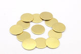 Raw Brass Disc, 10 Raw Brass Stamping Blanks Discs Without Holes (15x0.80mm) Y307 Y037