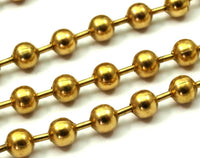 Big Ball Chain, 5 M. (4.5mm) Raw Brass Ball Chain Z155