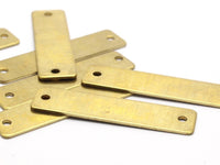 Brass Bracelet Blank, 10 Raw Brass Rectangle Stamping Blanks (10x40x0.80mm) D0230