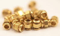 Brass Industrial Bead, 400 Raw Brass Industrial Tubes, Spacer Beads, Findings (7x6mm) D148