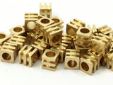 24 Raw Brass Industrial Square Tubes, Spacer Beads,end Tubes, Findings (6x6x6 Mm) A0748