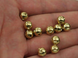 20 Raw Brass Beads With Rhinestone Setting , Findings (8 Mm) A0679