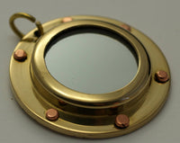Brass Ocean Charm, 5 Solid Brass Portholes