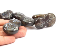 Agate 55x32mm Gemstone Beads , 2 Pcs T021