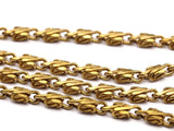 Link Chain, Rope Chain, 5 M Faceted Raw Brass Chain (1.7x2.7mm) Bs 1368